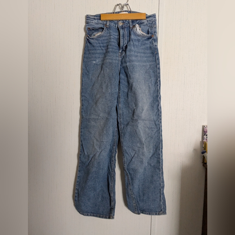 H&M Women's Straight Leg Blue Jeans